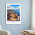 Novocheboksarsk city view bordered print styled in White frame / blue sitting room; frame and props not included