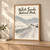 White Sands gypsum dunes full-bleed print styled in Light oak-console; frame and props not included