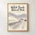 White Sands gypsum dunes full-bleed print styled in Front oak frame - corrected opening; frame and props not included