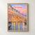Varanasi Dashashwamedh Ghat from the Ganges full-bleed print styled in Front oak frame - corrected opening; frame and props not included