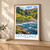 Dovedale stepping stones bordered print styled in Light oak-console; frame and props not included