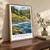 Dovedale stepping stones bordered print styled in Original angled oak-console; frame and props not included