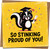Funny Graduation Card – So Stinking Proud of You – Cute Skunk Pun Congrats, Square 145mm x 145mm, Blank Inside, Includes Kraft Envelope, for High School College University Graduates