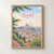 Istanbul city view full-bleed print styled in Front oak frame - corrected opening; frame and props not included
