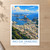 Rio de Janeiro city view bordered print styled in Unframed sheet - corrected A-series; frame and props not included