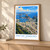 Rio de Janeiro city view bordered print styled in Light oak-console; frame and props not included
