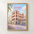 Jeddah city view full-bleed print styled in Front oak frame - corrected opening; frame and props not included