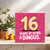 Funny 16th Birthday Card – 16 Years of Being a Dingus – Pink Sprinkles – 145mm x 145mm – Sweet 16 Humor for Teen, Son, Daughter or Friend – Includes Kraft Envelope