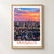 Manaus city view bordered print styled in Front oak frame - corrected opening; frame and props not included