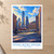Philadelphia city view bordered print styled in Unframed sheet - corrected A-series; frame and props not included