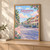Antananarivo city view full-bleed print styled in Light oak-console; frame and props not included