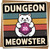 Dungeon Meowster Cat D20 Dice Greeting Card 145mm x 145mm - Funny DnD RPG Gamer Birthday Card with Kraft Envelope