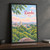 Ranchi city view full-bleed print styled in Black frame / charcoal wall; frame and props not included