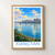 Xiangtan city view bordered print styled in Front oak frame - corrected opening; frame and props not included