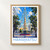 Hamamatsu city view bordered print styled in Front oak frame - corrected opening; frame and props not included