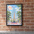 Hamamatsu city view full-bleed print styled in Black frame / exposed brick; frame and props not included
