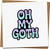 Oh My Goth Funny Greeting Card – Pastel Gothic Aesthetic, Blank Inside, 145mm x 145mm Square, Kraft Envelope Included – Birthday, Anniversary, Thinking of You, Just Because