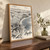Agadir city view full-bleed print styled in Original angled oak-console; frame and props not included
