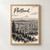 Portland city view full-bleed print styled in Front oak frame - corrected opening; frame and props not included