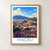 Macau city view bordered print styled in Front oak frame - corrected opening; frame and props not included