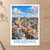 Memphis city view bordered print styled in Unframed sheet - corrected A-series; frame and props not included