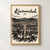 Kermanshah city view full-bleed print styled in Front oak frame - corrected opening; frame and props not included