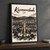 Kermanshah city view full-bleed print styled in Black frame / charcoal wall; frame and props not included
