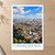 Caxias do Sul city view bordered print styled in Unframed sheet - corrected A-series; frame and props not included