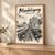 Mandaluyong city view full-bleed print styled in Light oak-console; frame and props not included
