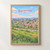 Itaquaquecetuba city view full-bleed print styled in Front oak frame - corrected opening; frame and props not included