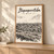 Itaquaquecetuba city view full-bleed print styled in Light oak-console; frame and props not included