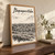 Itaquaquecetuba city view full-bleed print styled in Original angled oak-console; frame and props not included