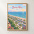 Bandar Abbas city view full-bleed print styled in Front oak frame - corrected opening; frame and props not included