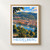 Heidelberg city view bordered print styled in Front oak frame - corrected opening; frame and props not included