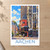 Aachen city view bordered print styled in Unframed sheet - corrected A-series; frame and props not included