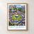 Motijheel city view bordered print styled in Front oak frame - corrected opening; frame and props not included