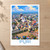 Puri city view bordered print styled in Unframed sheet - corrected A-series; frame and props not included