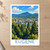 Eugene city view bordered print styled in Unframed sheet - corrected A-series; frame and props not included