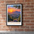 Pyatigorsk city view bordered print styled in Black frame / exposed brick; frame and props not included