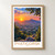 Pyatigorsk city view bordered print styled in Front oak frame - corrected opening; frame and props not included