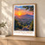 Pyatigorsk city view bordered print styled in Light oak-console; frame and props not included
