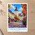 Paderborn city view bordered print styled in Unframed sheet - corrected A-series; frame and props not included