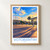 Votorantim city view bordered print styled in Front oak frame - corrected opening; frame and props not included
