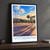 Votorantim city view bordered print styled in Black frame / charcoal wall; frame and props not included
