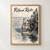 Pictured Rocks Miners Castle full-bleed print styled in Front oak frame - corrected opening; frame and props not included