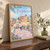 Cordoba Roman Bridge and Mezquita full-bleed print styled in Original angled oak-console; frame and props not included