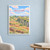 Hadrian's Wall at Steel Rigg full-bleed print styled in White frame / blue sitting room; frame and props not included