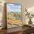 Hadrian's Wall at Steel Rigg full-bleed print styled in Original angled oak-console; frame and props not included