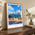 Forth Bridge from South Queensferry bordered print styled in Original angled oak-console; frame and props not included