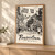 Provincetown Commercial Street full-bleed print styled in Light oak-console; frame and props not included